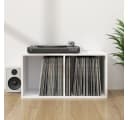 vidaXL Aufbewahrungsbox Schallplatten Weiß Holzwerkstoff Bild 1