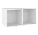 vidaXL Aufbewahrungsbox Schallplatten Weiß Holzwerkstoff Bild 2