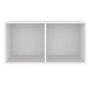 vidaXL Aufbewahrungsbox Schallplatten Weiß Holzwerkstoff Bild 3