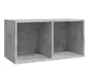 vidaXL Aufbewahrungsbox Schallplatten Betongrau Holzwerkstoff Bild 2