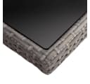 vidaXL Gartentisch Grau Poly Rattan und Glas Bild 3