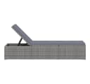 vidaXL Gartenliege Poly Rattan Grau Verstellbar Bild 4