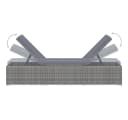 vidaXL Gartenliege Poly Rattan Grau Verstellbar Bild 5