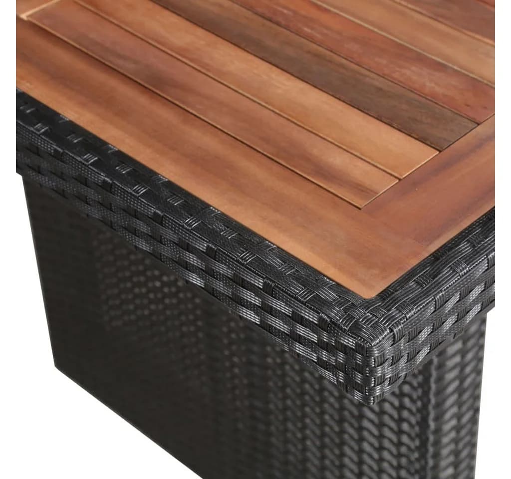vidaXL Garten-Essgruppe 9-tlg. Schwarz Poly Rattan mit Kissen - Bild 5