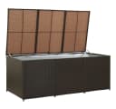 vidaXL Gartenbox Braun Poly Rattan Aufbewahrungsbox Bild 2