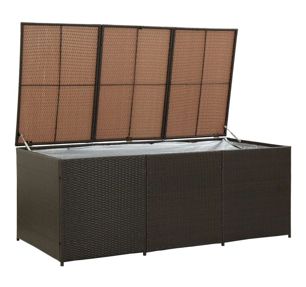 vidaXL Gartenbox Braun Poly Rattan Aufbewahrungsbox - Bild 2