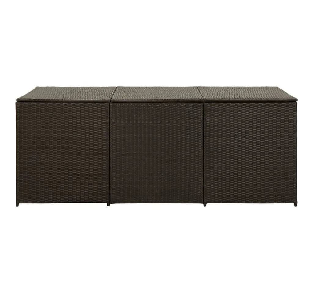 vidaXL Gartenbox Braun Poly Rattan Aufbewahrungsbox - Bild 3
