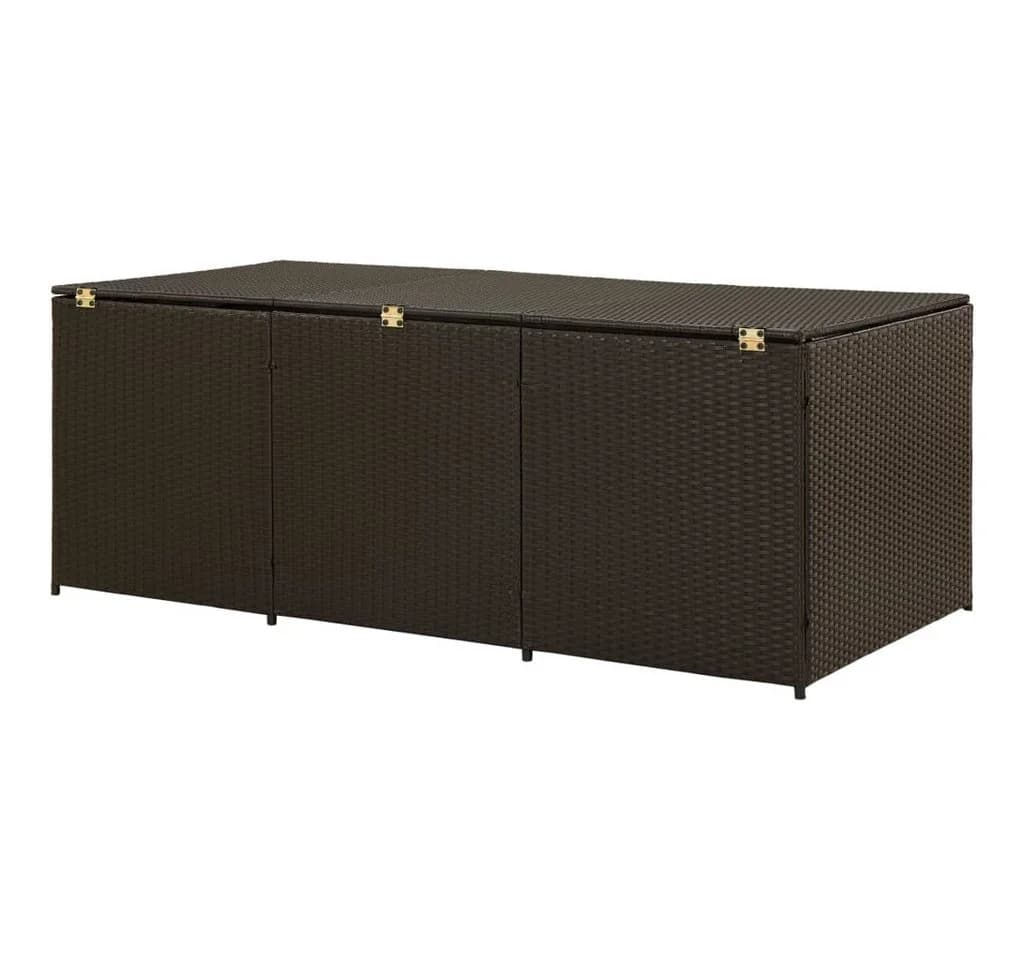 vidaXL Gartenbox Braun Poly Rattan Aufbewahrungsbox - Bild 5