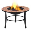 vidaXL Feuerstelle Mosaik Keramik Terrakotta mit Dreibein-Gestell Bild 4
