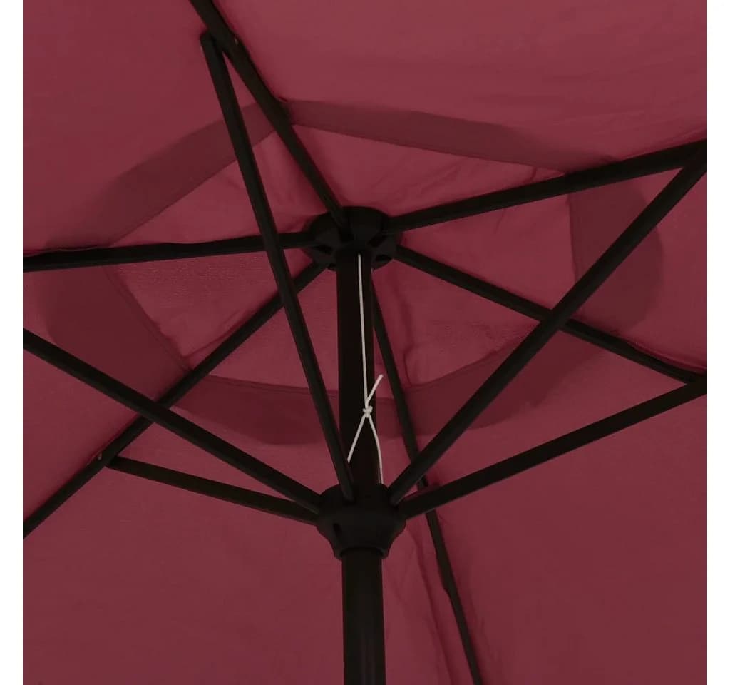 vidaXL Sonnenschirm Burgunderrot 200x224 cm Aluminium - Bild 5