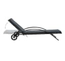 vidaXL Gartenliege-Set 2-tlg. mit Tisch Poly Rattan Anthrazit Grau Bild 3