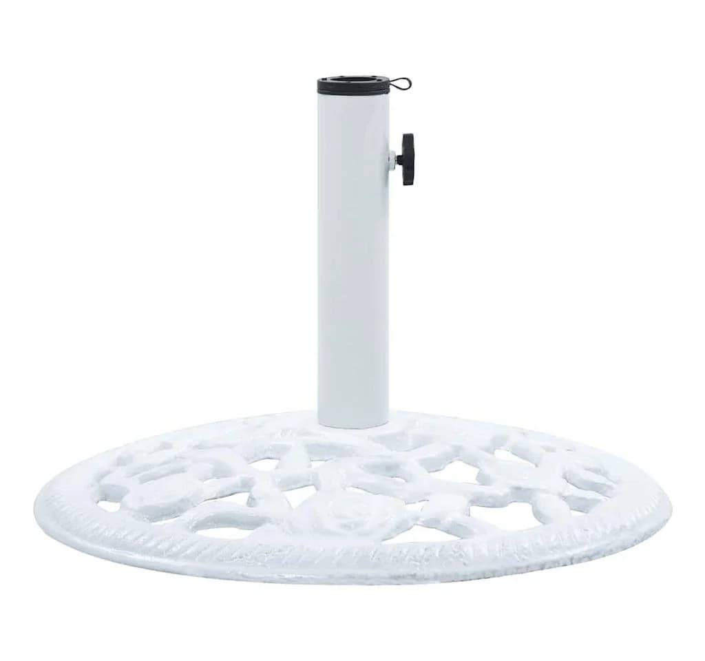 vidaXL Sonnenschirmständer Weiß Gusseisen 12 kg - Bild 2