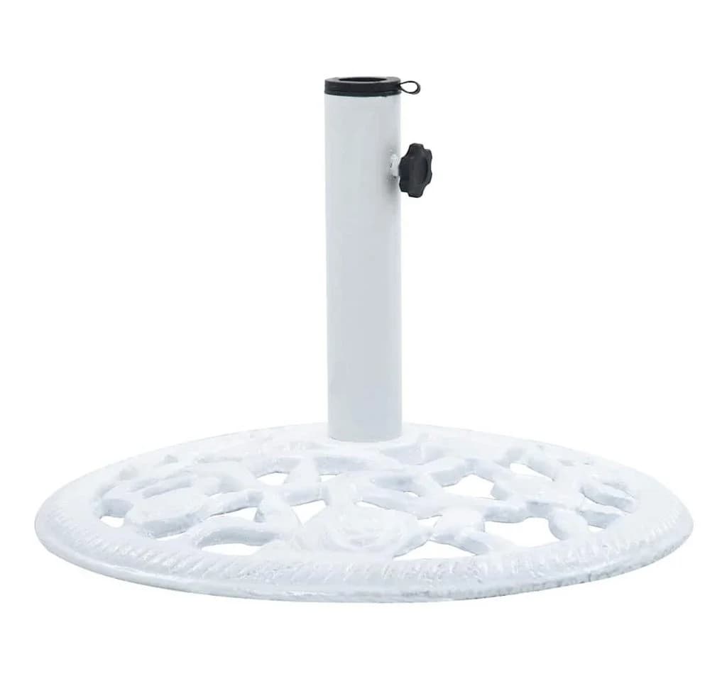 vidaXL Sonnenschirmständer Weiß Gusseisen 12 kg - Bild 4