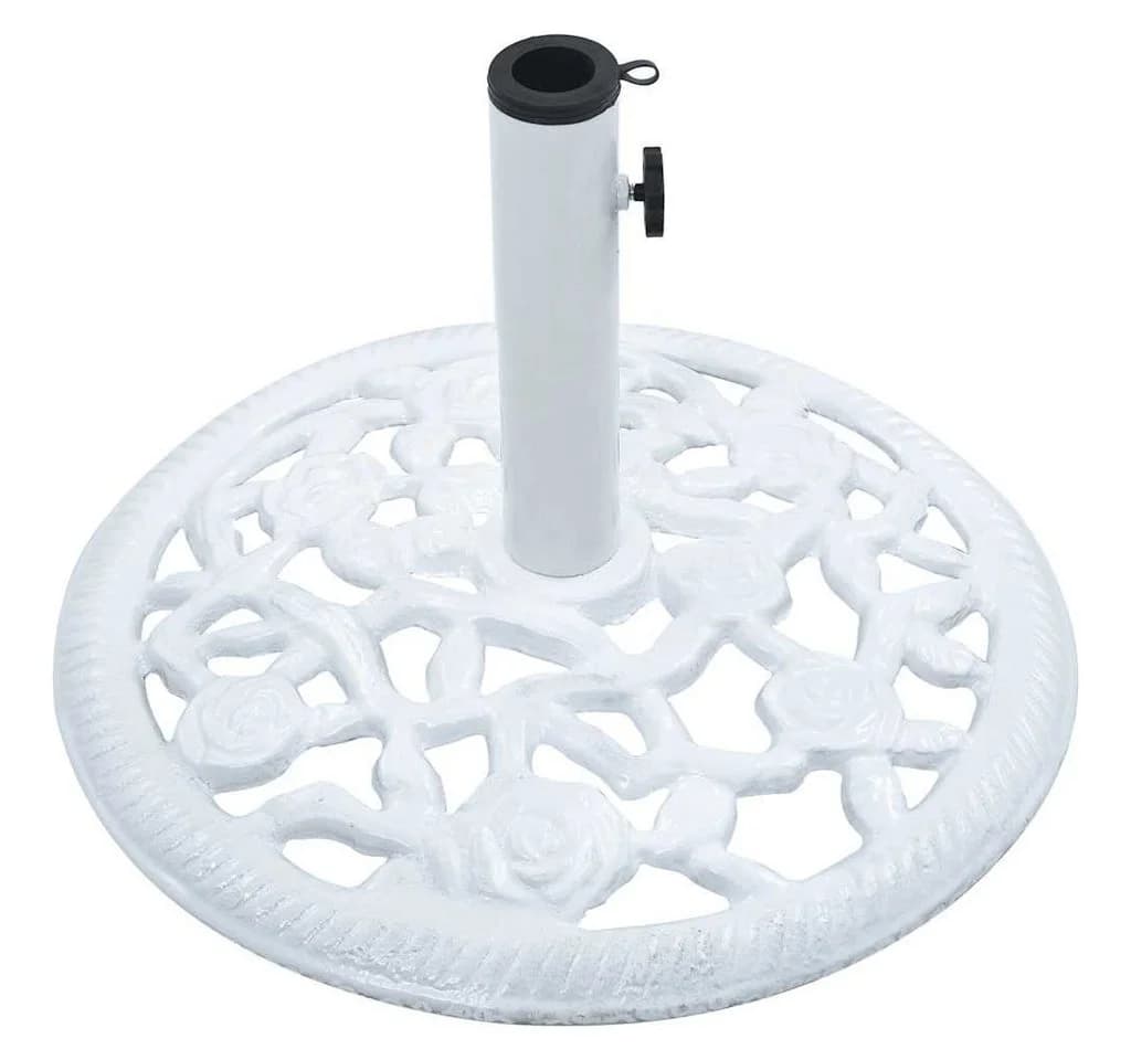 vidaXL Sonnenschirmständer Weiß Gusseisen 12 kg - Bild 5