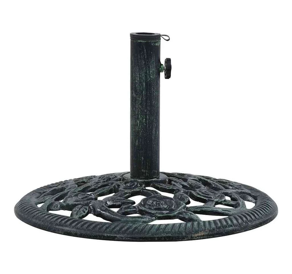 vidaXL Schirmhalter Sonnenschirmständer Grün Gusseisen 9 kg - Bild 2