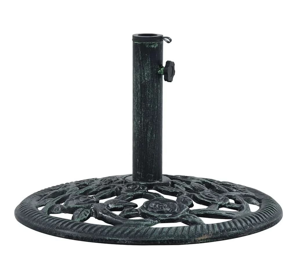 vidaXL Schirmhalter Sonnenschirmständer Grün Gusseisen 9 kg - Bild 4