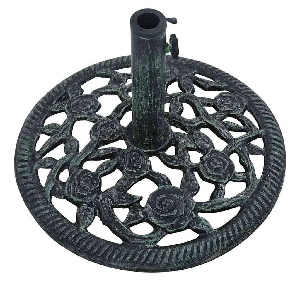vidaXL Schirmhalter Sonnenschirmständer Grün Gusseisen 9 kg - Bild 5