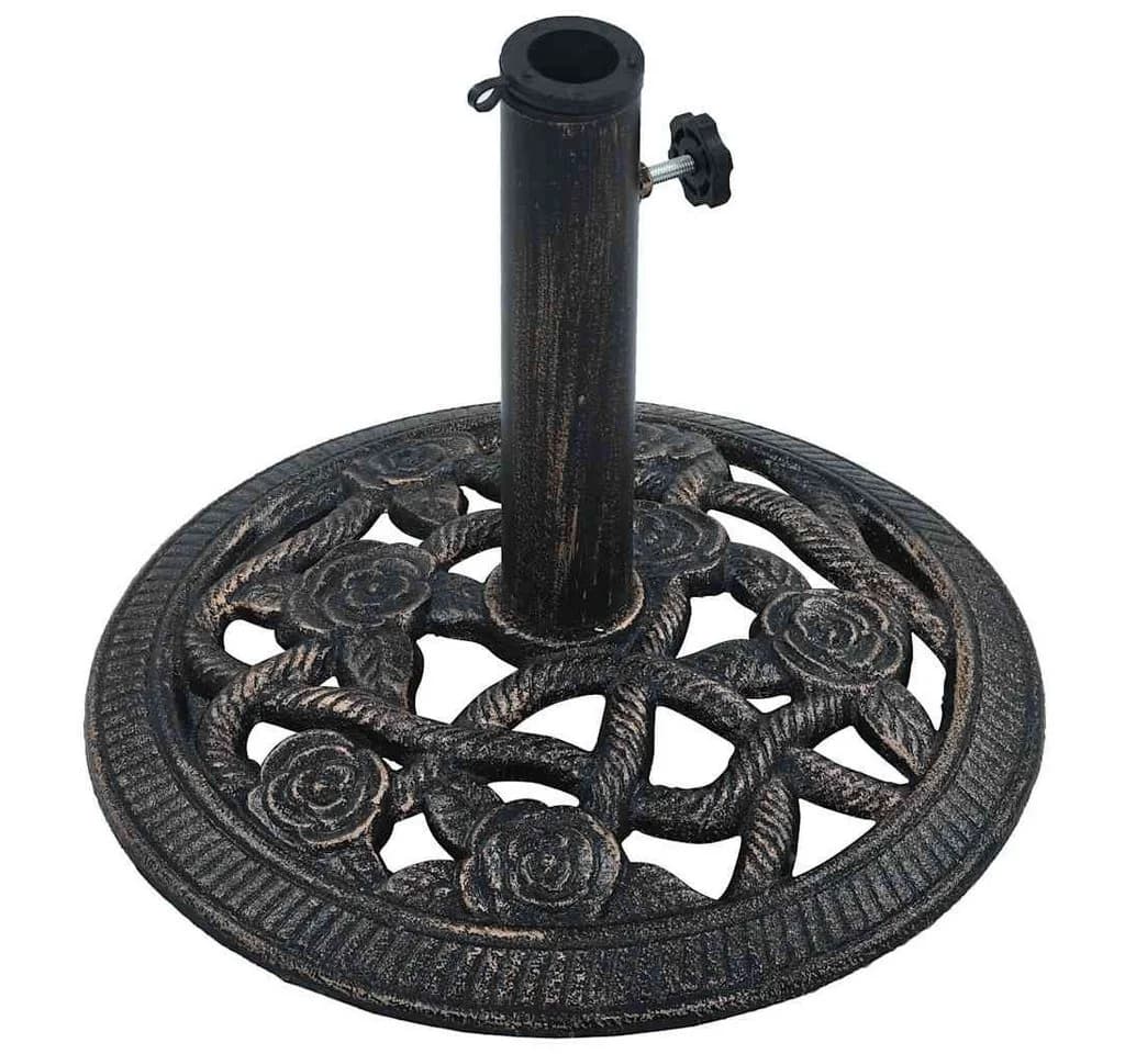 vidaXL Schirmhalter Gusseisen Bronze 9 kg mit Adapter - Bild 4