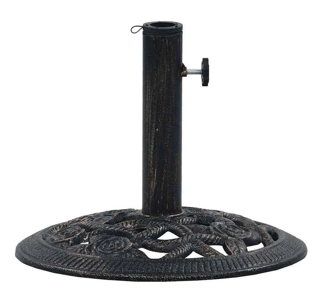 vidaXL Schirmhalter Gusseisen Bronze 9 kg mit Adapter - Bild 5