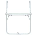 vidaXL Hängetisch Balkon Weiß Kunststoff Rattan-Optik Höhenverstellbar Bild 1