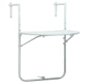 vidaXL Hängetisch Balkon Weiß Kunststoff Rattan-Optik Höhenverstellbar Bild 2