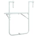 vidaXL Hängetisch Balkon Weiß Kunststoff Rattan-Optik Höhenverstellbar Bild 4