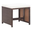 vidaXL Gartenhocker 2 Stk. Poly Rattan Braun Bild 1