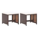 vidaXL Gartenhocker 2 Stk. Poly Rattan Braun Bild 2