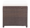 vidaXL Gartenhocker 2 Stk. Poly Rattan Braun Bild 4