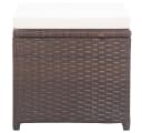vidaXL Gartenhocker 2 Stk. Poly Rattan Braun Bild 5