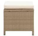 vidaXL Gartenhocker 2 Stk. mit Kissen Poly Rattan Beige Bild 4