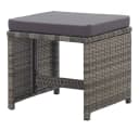 vidaXL Gartenhocker 2er Set mit Kissen Poly Rattan Anthrazit Bild 4