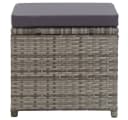 vidaXL Gartenhocker 2er Set mit Kissen Poly Rattan Anthrazit Bild 5
