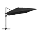 vidaXL Sonnenschirm Ampelschwarz mit LED und Alu-Mast Bild 3