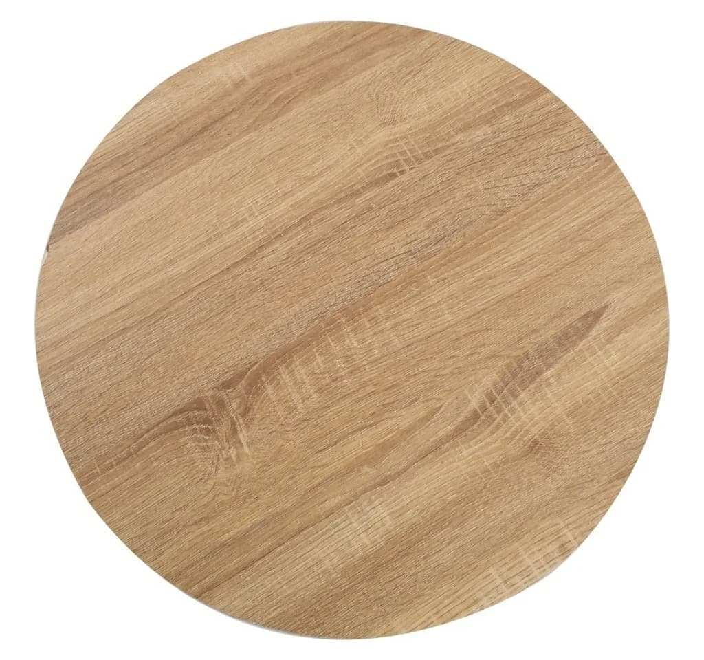 vidaXL Bistrotisch Hellbraun/Weiß 60 cm MDF