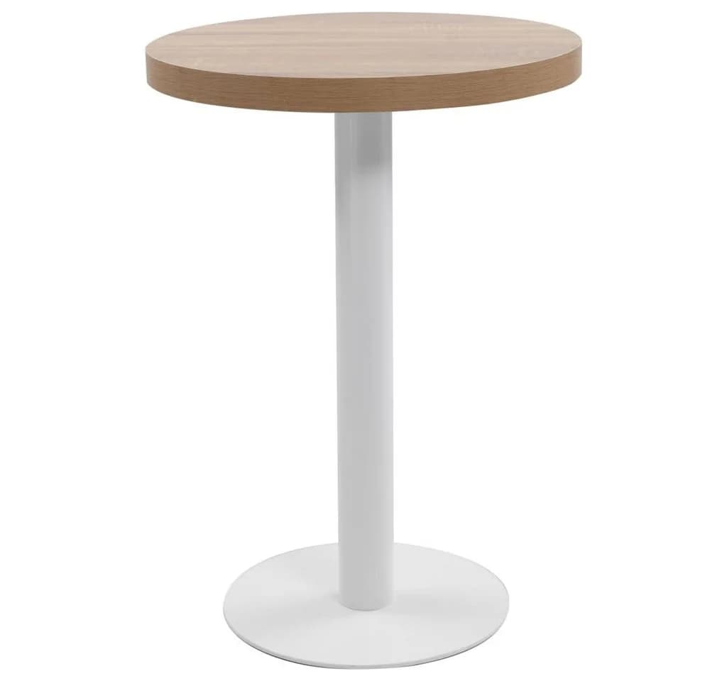 vidaXL Bistrotisch Hellbraun/Weiß 60 cm MDF - Bild 2