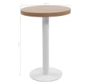 vidaXL Bistrotisch Hellbraun/Weiß 60 cm MDF Bild 5