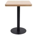 vidaXL Bistrotisch Hellbraun Schwarz 60x60 cm MDF Stahl Bild 1