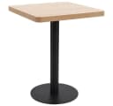 vidaXL Bistrotisch Hellbraun Schwarz 60x60 cm MDF Stahl Bild 2