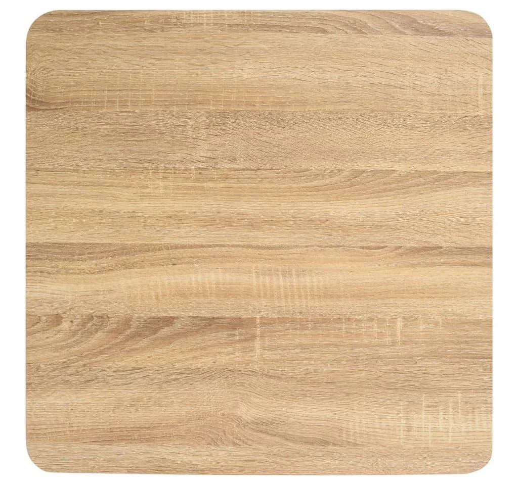 vidaXL Bistrotisch Hellbraun Schwarz 60x60 cm MDF Stahl - Bild 4