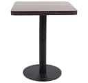 vidaXL Bistrotisch Dunkelbraun MDF mit Stahlbeinen Bild 1
