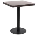 vidaXL Bistrotisch Dunkelbraun MDF mit Stahlbeinen Bild 2