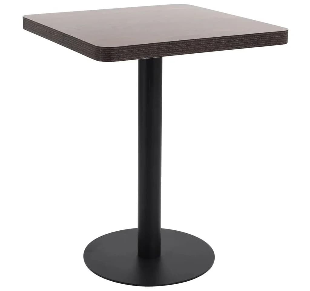 vidaXL Bistrotisch Dunkelbraun MDF mit Stahlbeinen - Bild 2