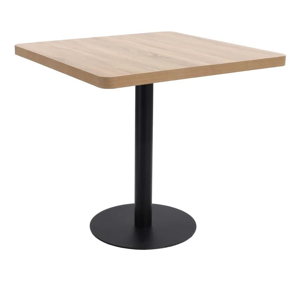 vidaXL Bistrotisch Hellbraun Schwarz MDF Stahl - Bild 2