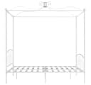 vidaXL Himmelbett Weiß Metall mit Lattenrost Bild 4