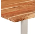vidaXL Esstisch Akazie-Massivholz Industrial Stil Silber Bild 5