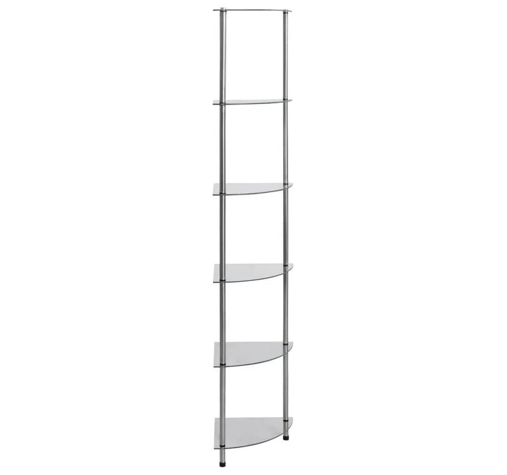 vidaXL Bücherregal mit 6 Ablagen Transparent Hartglas - Bild 4