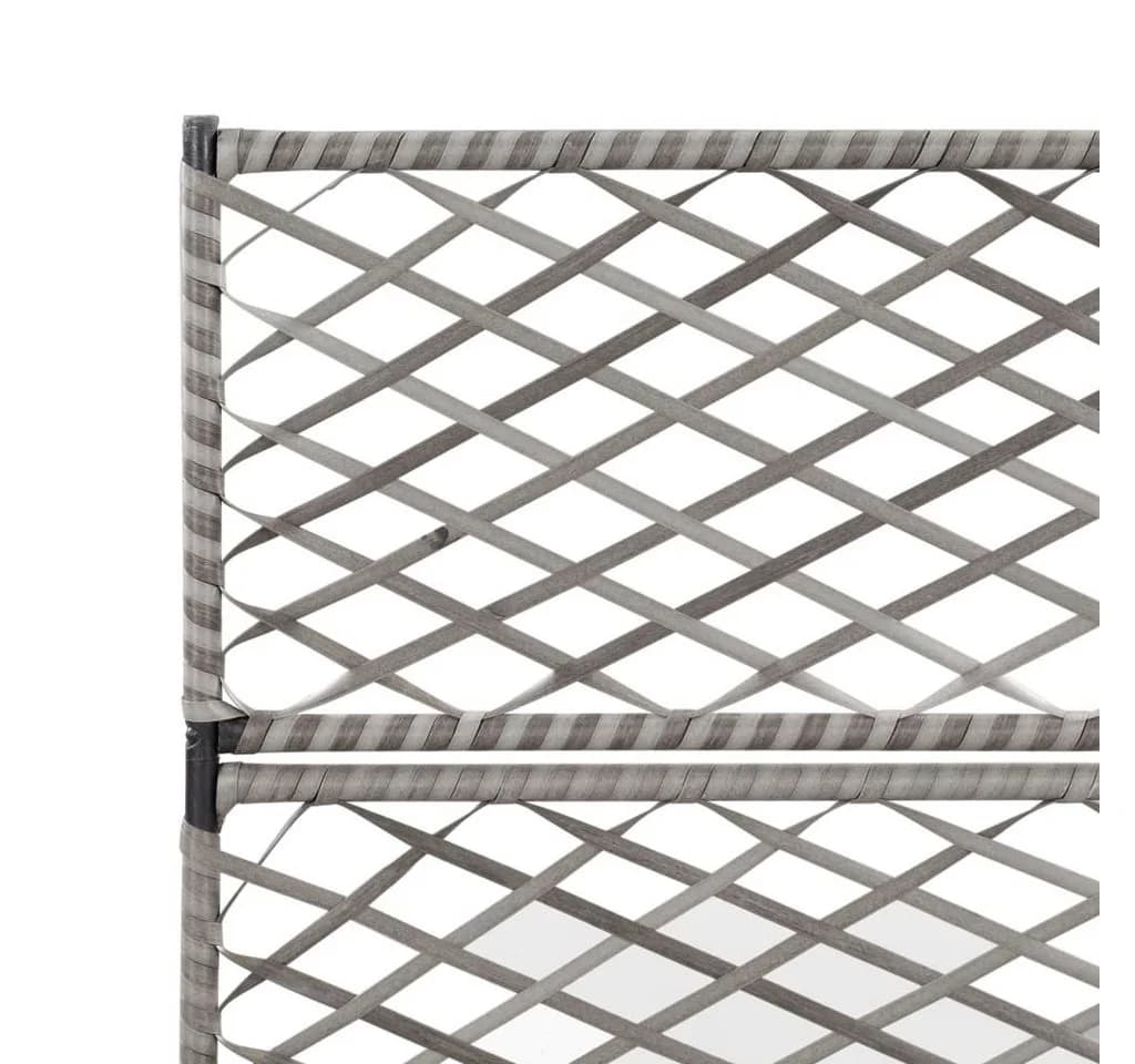 vidaXL Hochbeet mit Rankgitter 3 Töpfe Poly Rattan - Bild 5