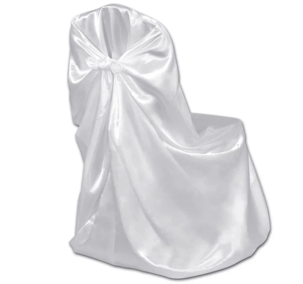 vidaXL Stuhlhussen für Hochzeit Bankett 12 Stk. Weiß - Bild 3