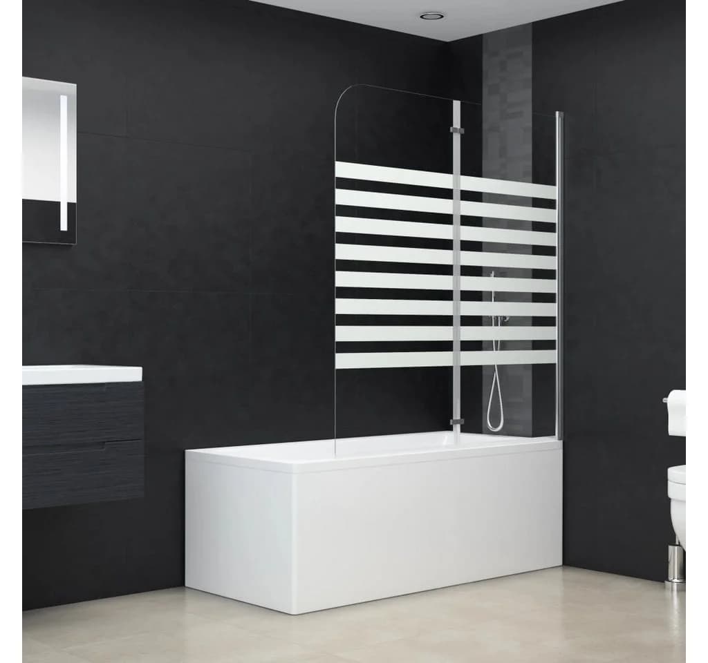 vidaXL Duschwand Duschabtrennung Hartglas Aluminium Klappbar
